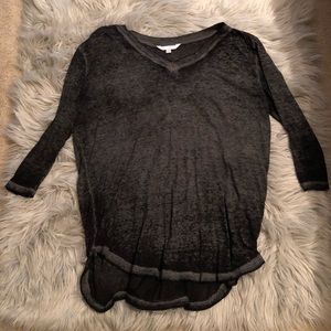 Loose fitting charcoal gray shirt